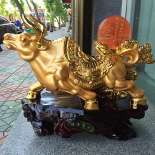 定做招财牛摆件 神牛家居装饰品工艺品 金牛摆设开业乔迁礼品