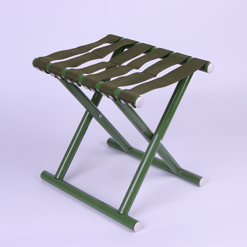 厂家直销钢管马扎折叠式马扎加厚加粗军工马扎钢管钓鱼凳厂家批发