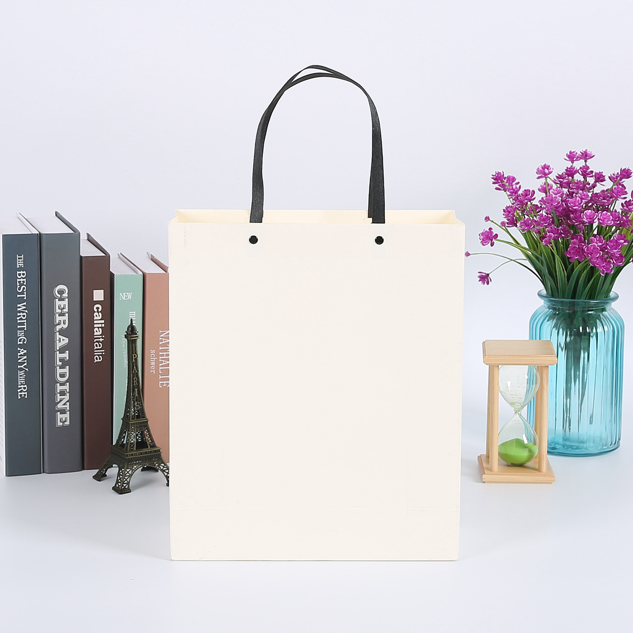 购物手提袋定制可印logo 广告印刷礼品牛皮纸袋 空白卡纸袋定做