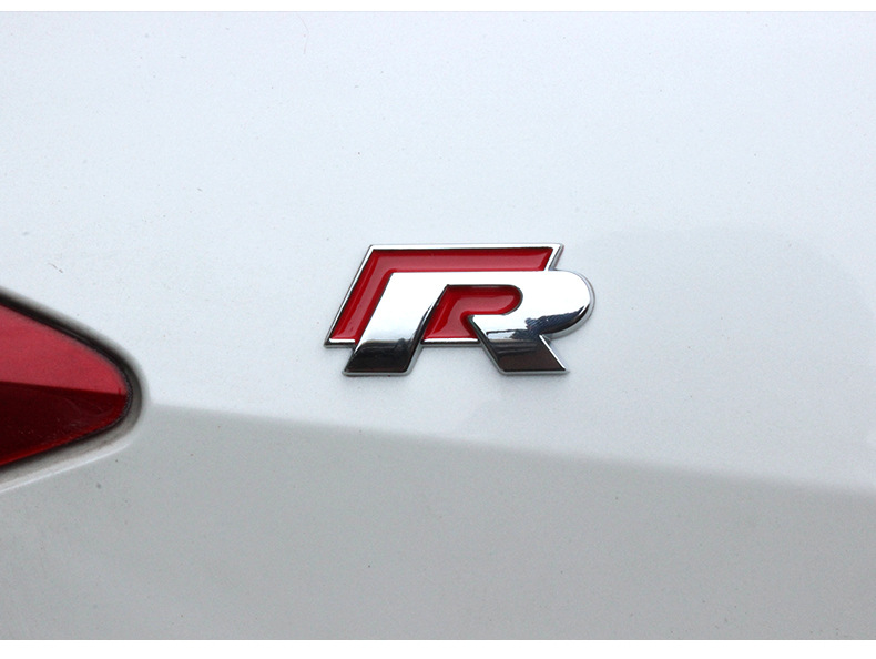 适用大众运动款r标 rline金属车贴 rline车标 高尔夫6/cc尚酷途观