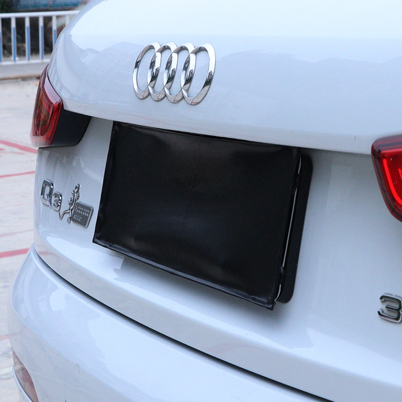 汽车车牌罩牌照套vip加厚皮革车牌套防尘罩可定制订做logo遮挡罩