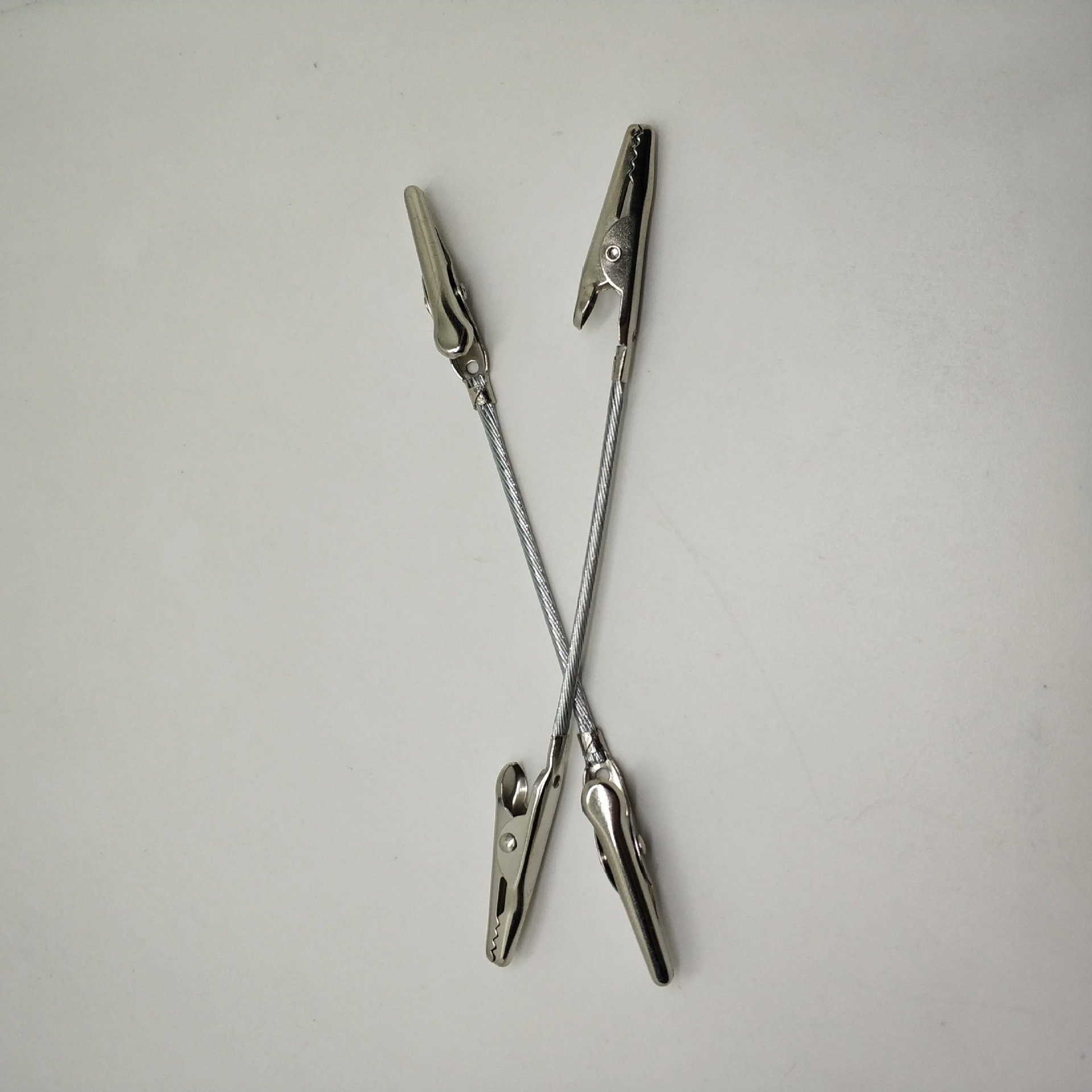 厂家直销 不锈钢名片夹鳄鱼夹 2mm不锈钢钢丝绳 钢丝圈厂牌夹钢丝