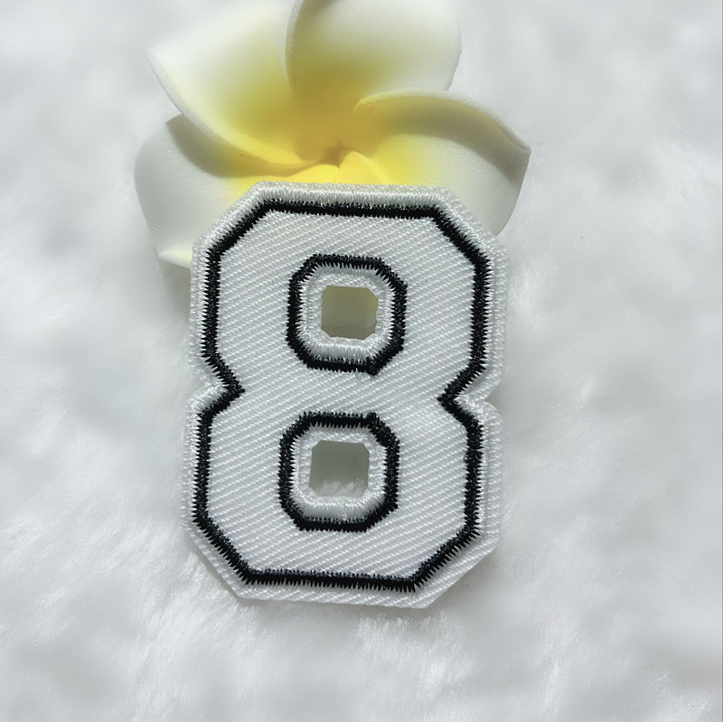 数字编号刺绣布贴 服装辅料比赛球衣补丁贴 精致帽子补洞绣花布贴