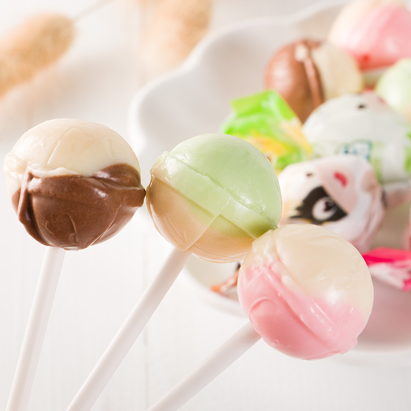 印尼进口优你康双味牛奶棒棒糖50支装(g*6罐 批发