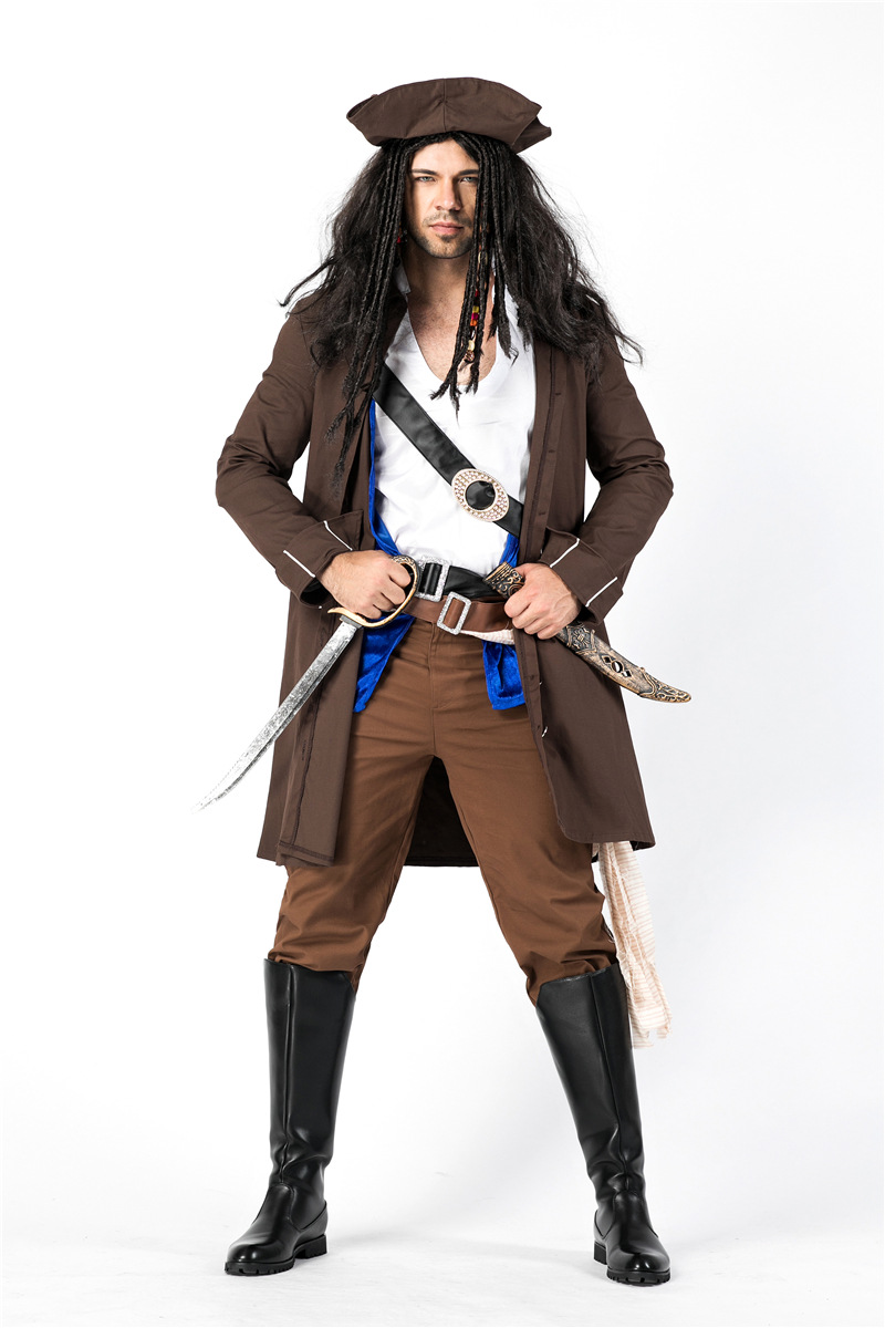 伽勒比海盗男女装cosplay海盗船长服万圣节化妆舞会派对服装批发