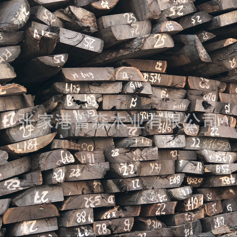 厂家供应 非洲黑檀原木 不易劈裂皮灰黑檀 黑檀防腐木
