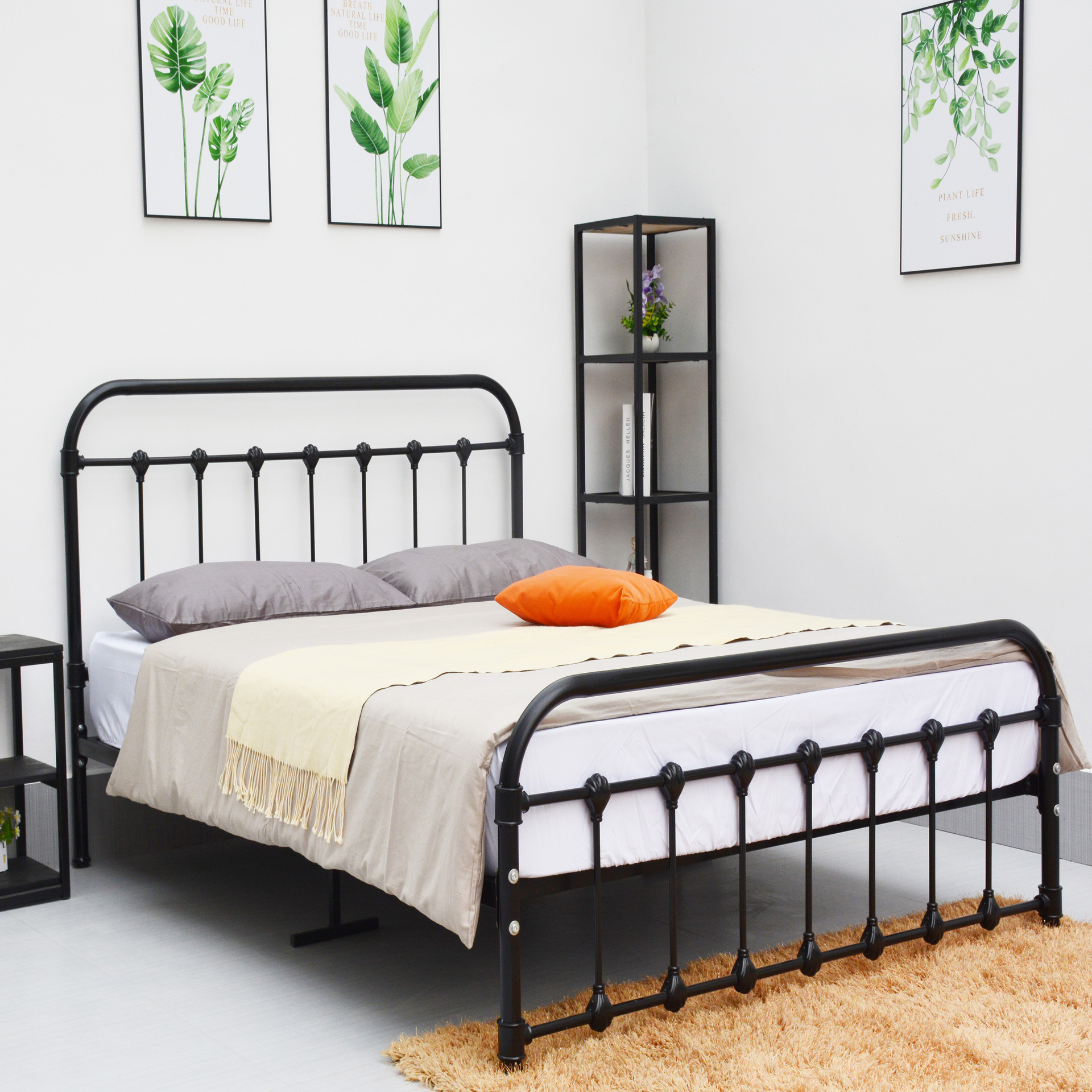 铁艺床 金属床双人床公主床铁床铁架床新品 出租房床厂家定做