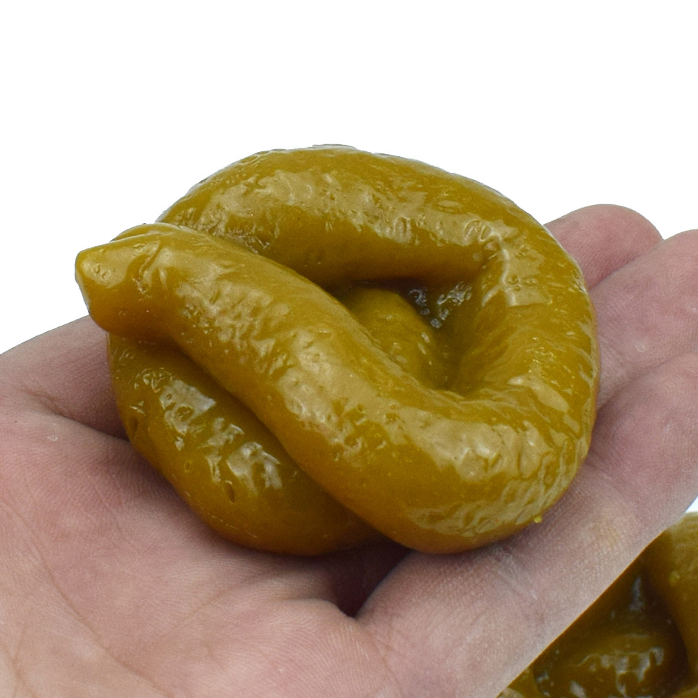 恶搞恶心整人黏糊糊的仿真黄色圆形大便恶搞狗屎大便玩具愚人节