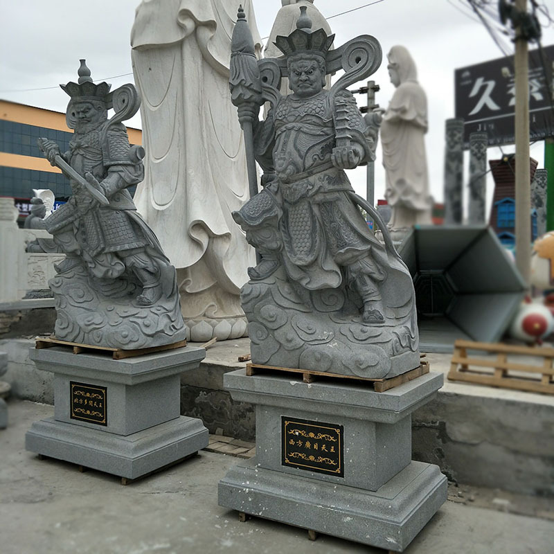 厂家销售石雕四大天王门神哼哈二将 寺庙金刚罗汉佛像石雕