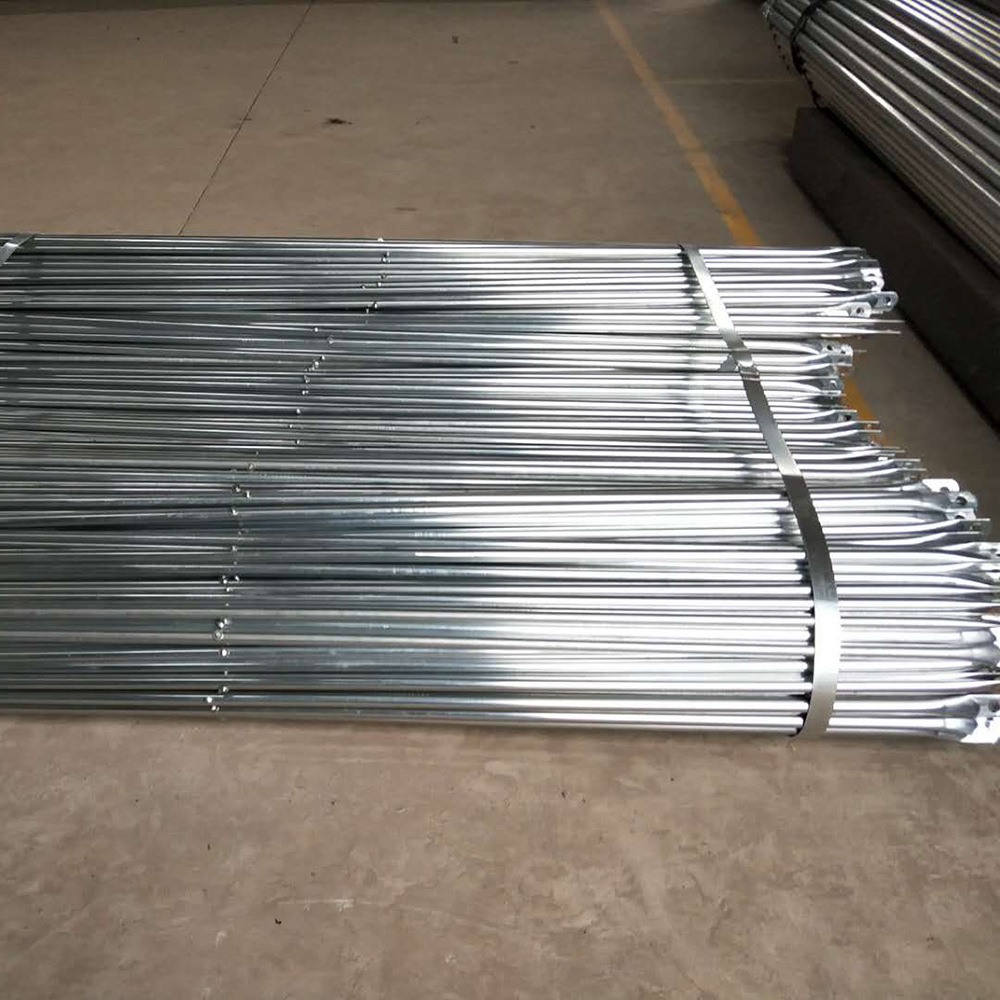 厂家直销装修工地镀锌带管斜拉杆配件工地支撑连接脚手架拉杆批发