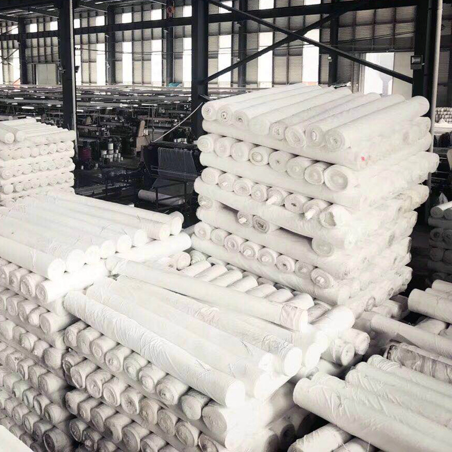 高品质春秋丁白胚布料150d箱包桌布休闲服装化纤涤纶现货供应