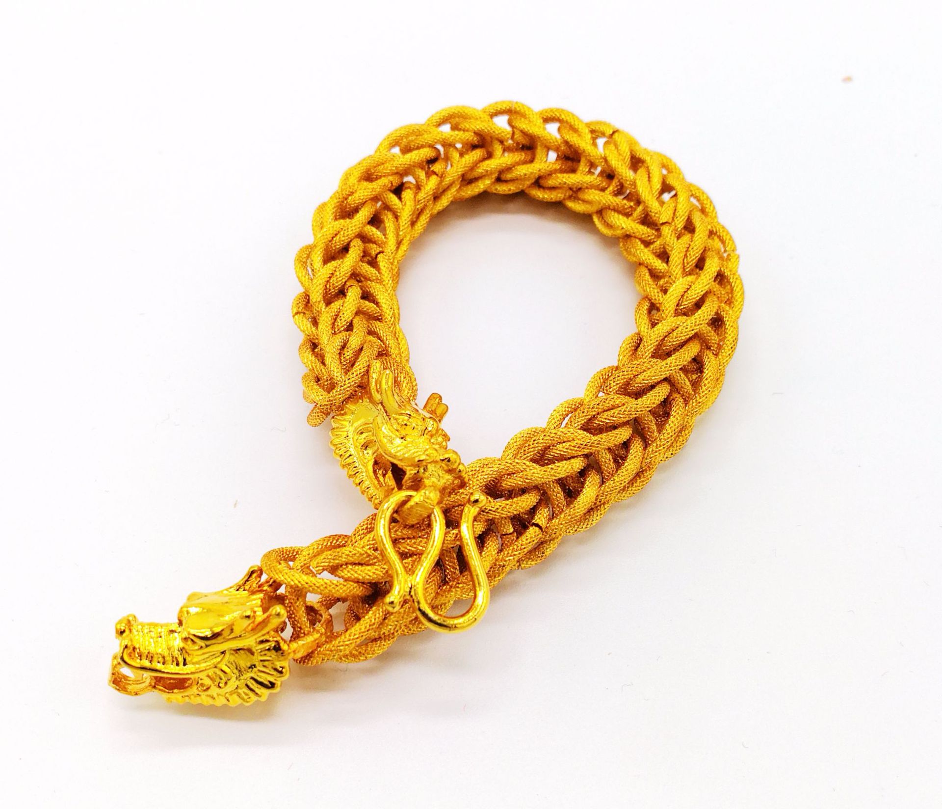 现货粗龙骨手链 越南沙金手饰 简约黄铜渡金饰品 男 厂家现货批发