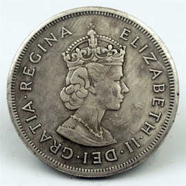 英联邦女王纪念币仿1959百慕大银币硬币英国女王头像银元银币批发