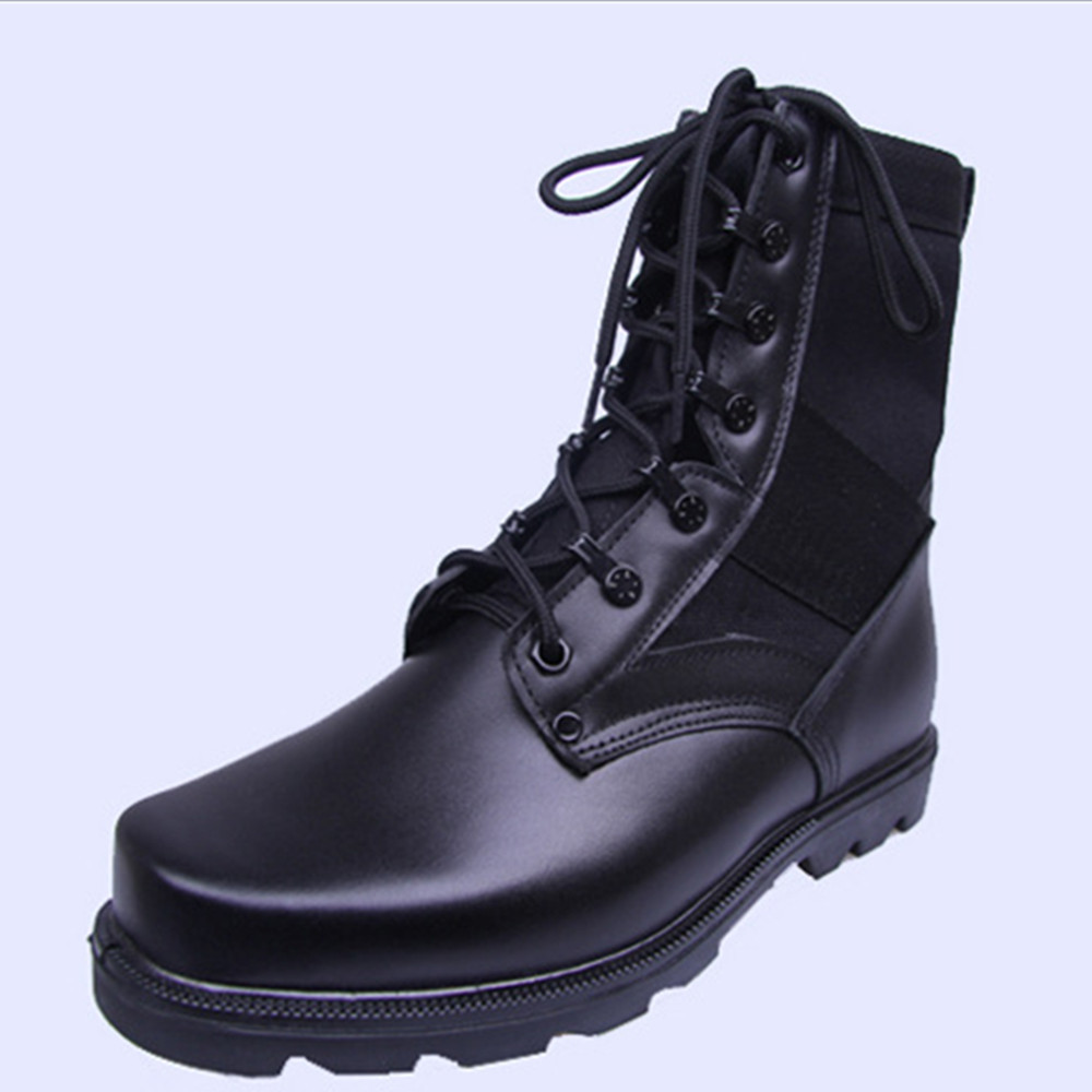 中帮真皮男靴子