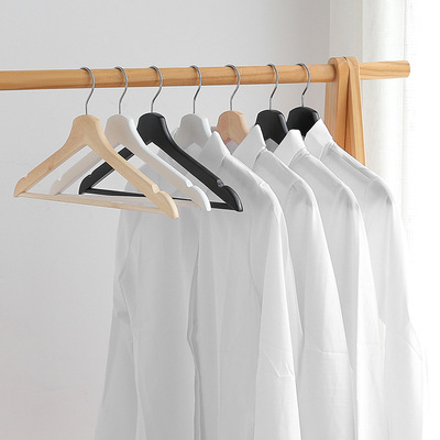 衣架,裤架,领带架-亿标厂家直销木衣架 成人白色服装店衣架批发酒店防
