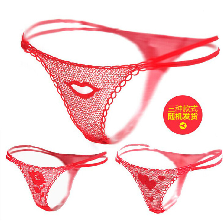 Sexy Underwear Rose Lady Sexy T-Shaped Panties Temptation T-Back Girl Sexy Underwear Adult Hair Generation Supplies