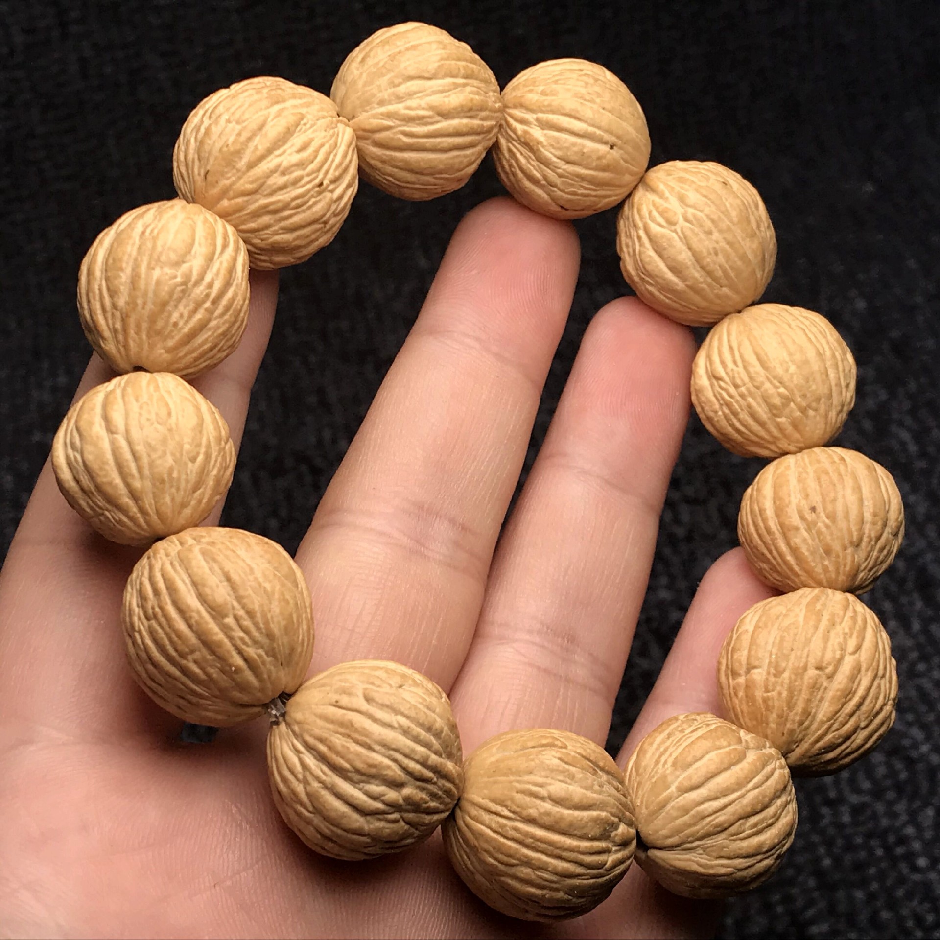 美国老树野生金丝猴头核桃 小核桃手串文玩核桃手链