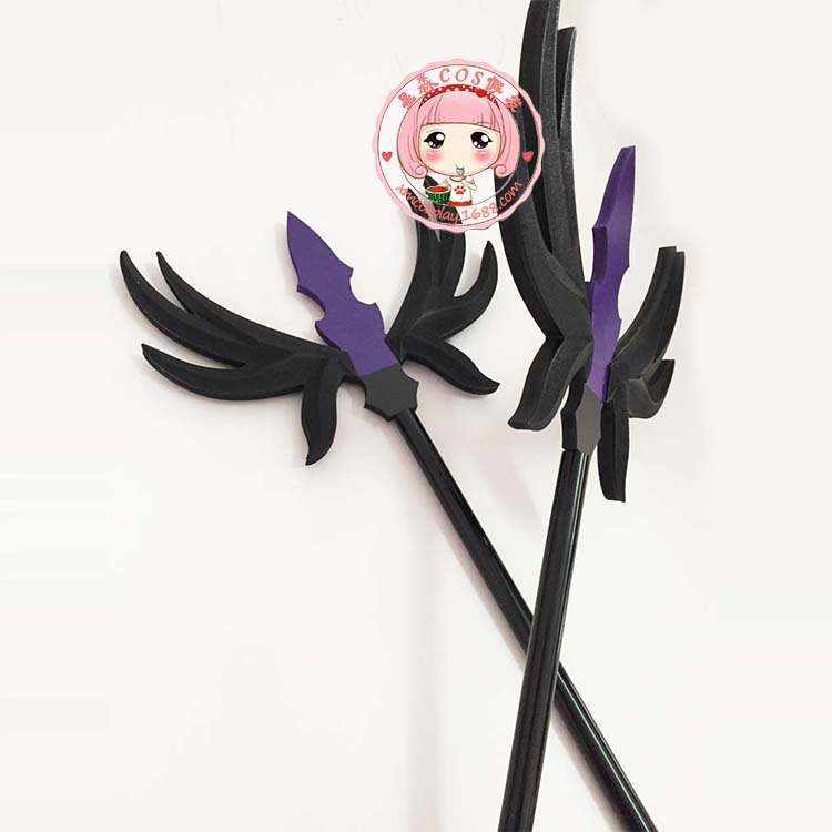 lol英雄联盟 拉克丝 大元素使 黑暗 法杖 cosplay道具武器