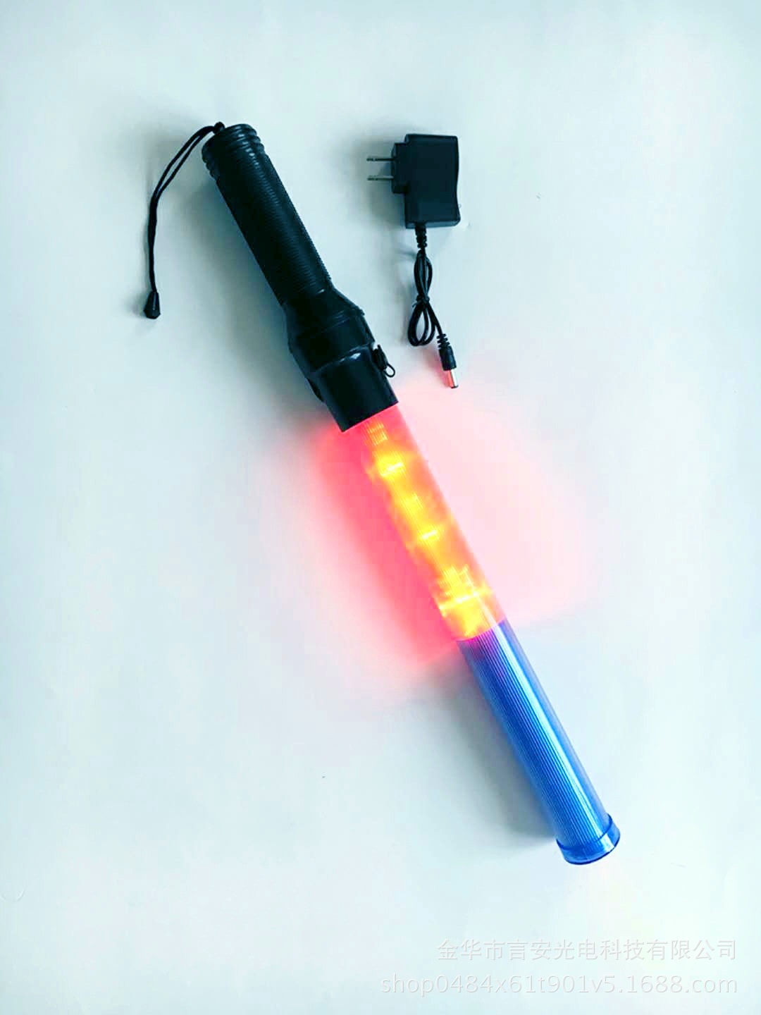 54cm红蓝充电款交通指挥棒 荧光棒 led安全应急警示棒 工厂直销指