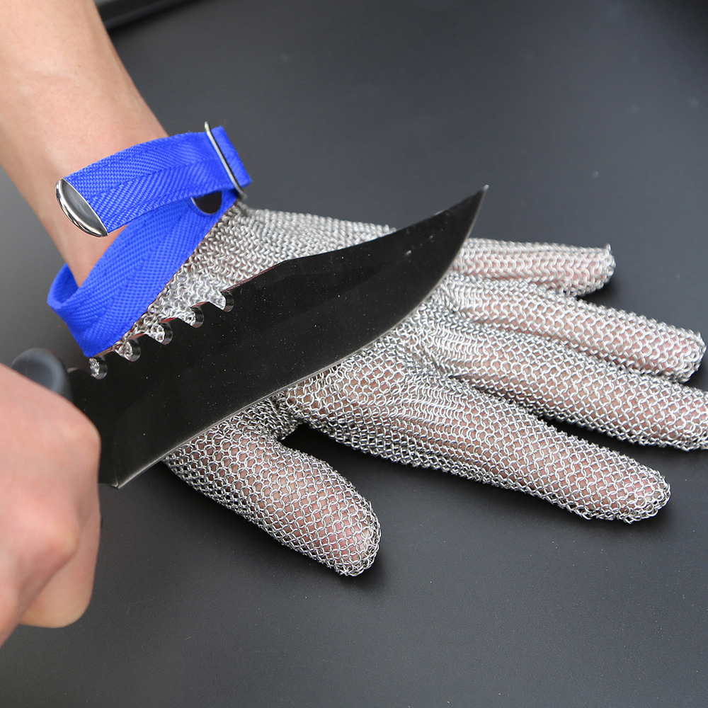 钢丝手套handen5010防割手套五级防切手套不锈钢环手套切肉用手套