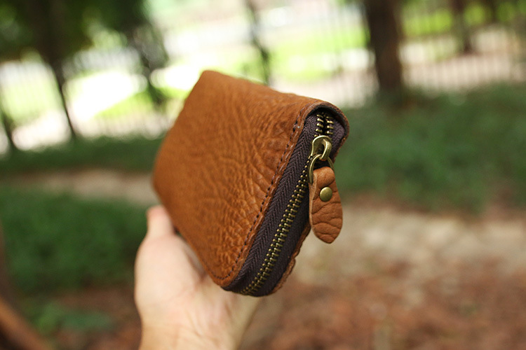 甩纹头层牛皮男士钱包 手拿钱夹 长款手抓包厂家直销