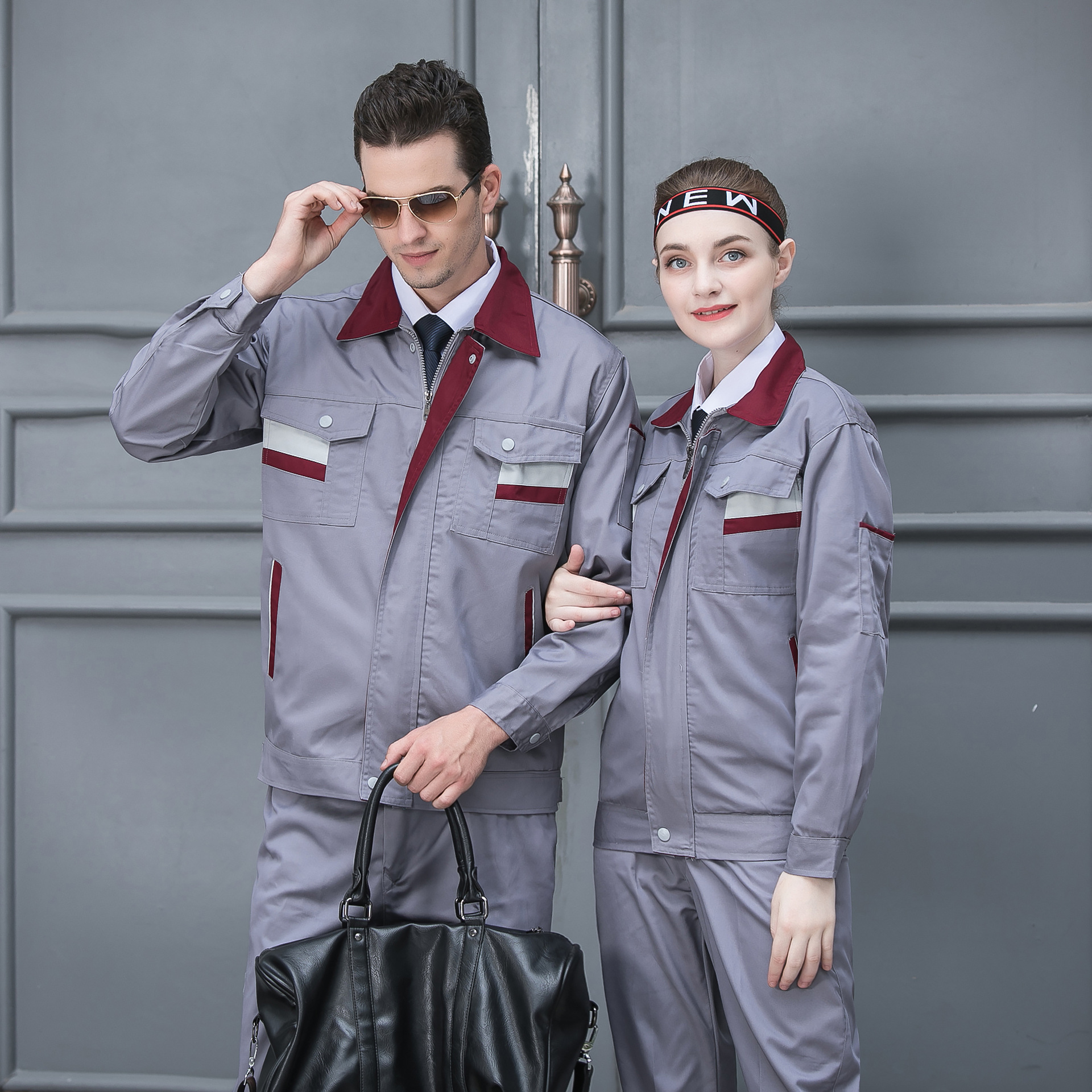 2018春秋款劳保工作服上衣工厂车间包边外套长袖工装加油工程服