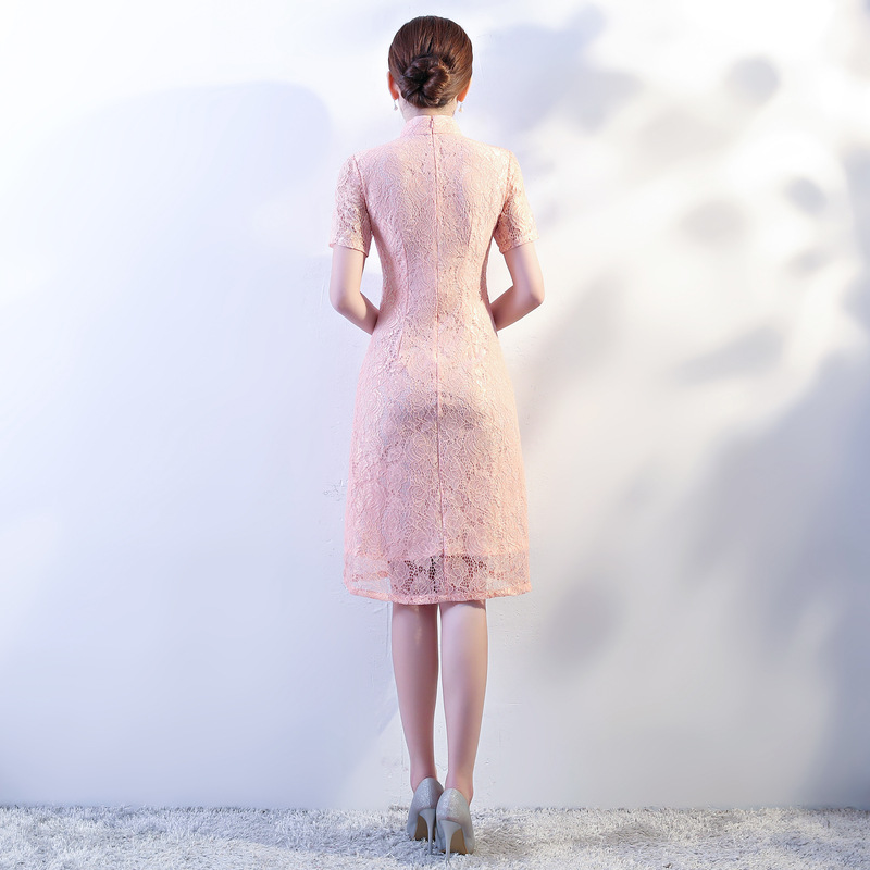 cc s9023新品蕾丝复古修身改良旗袍a字裙