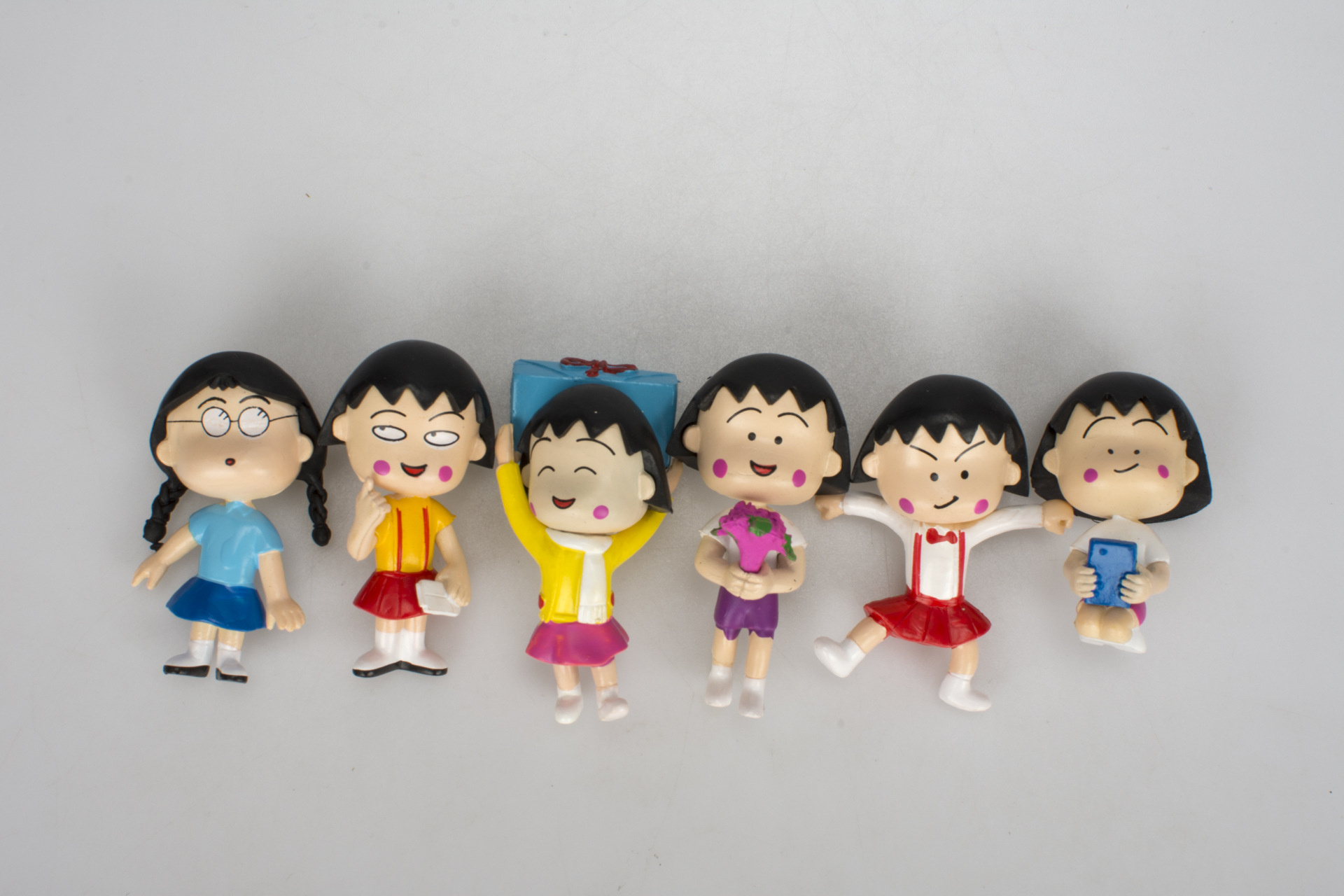 爆款樱桃小丸子公仔玩具q版创意卡通手办汽车摆件匙扣包挂件模型