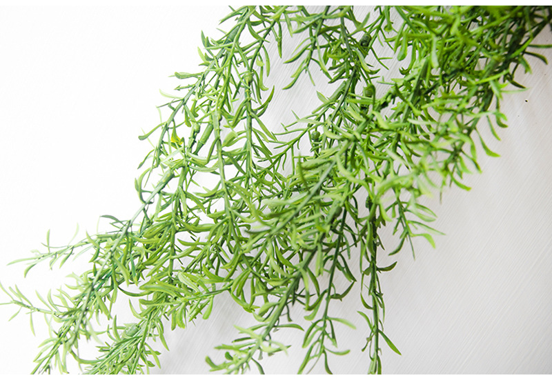 仿真绿色植物五叉罗汉草壁挂墙面吊篮藤塑料花藤蔓植物墙家居婚庆