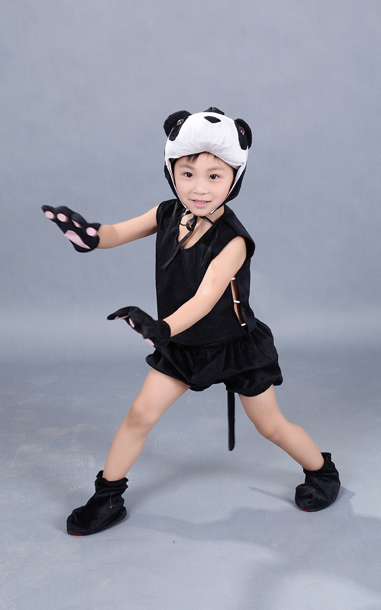 六一新款儿童动物演出服幼儿熊猫表演服小学生卡通话剧舞台摄影服