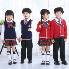 幼儿园园服秋冬款棉儿童班服学院英伦风中小学生校服套装合唱校服