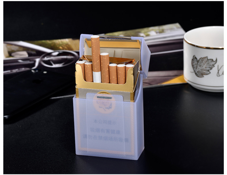 加厚特价实用塑料烟盒个性非自动20支装广告整包硬壳香菸保护罩