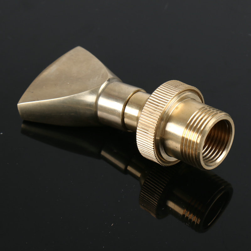 全铜可调万向扇形喷头 庭院假山喷泉喷头景观 水池扁嘴鸭嘴4分6分