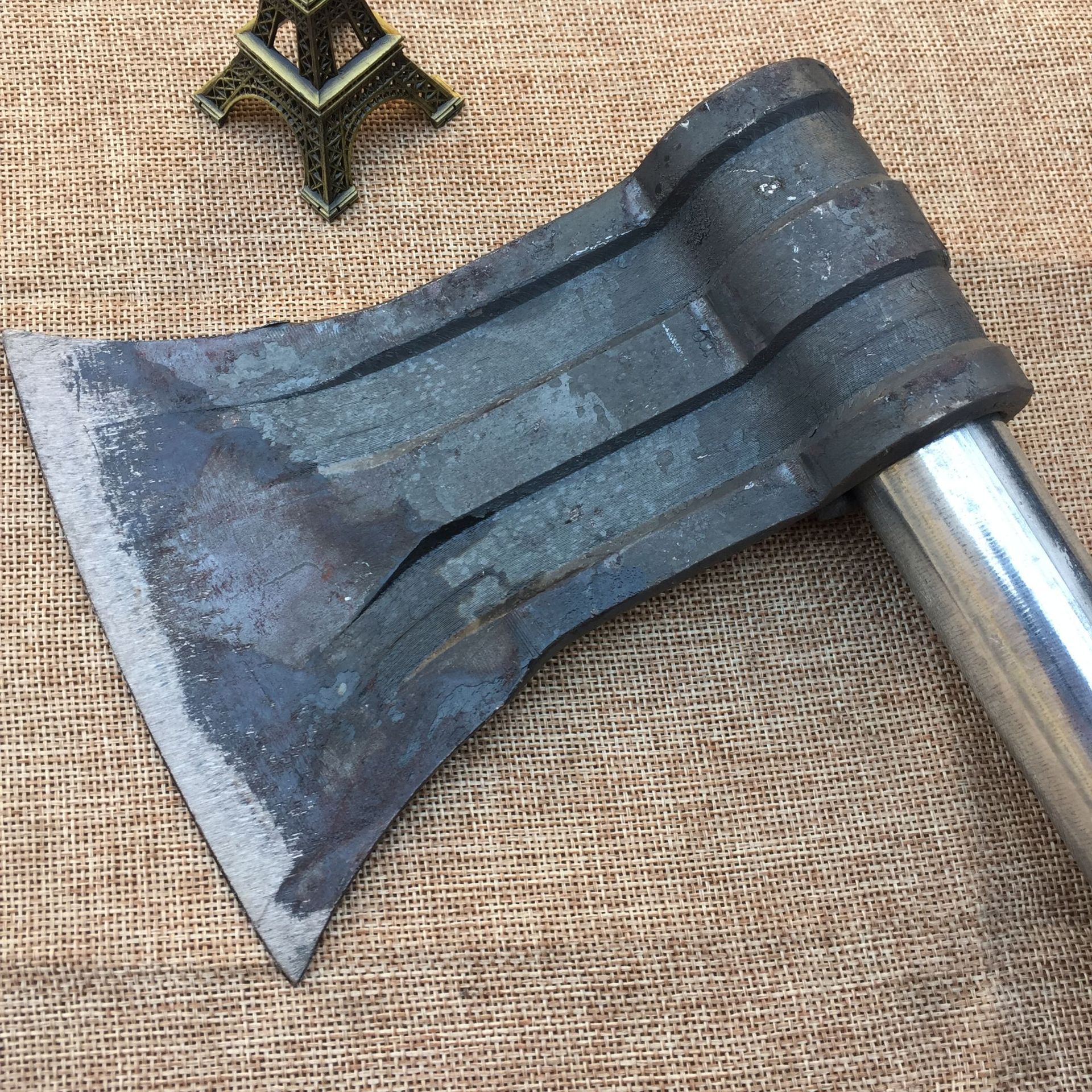 锻打铁把钢板斧头 砍斧 劈柴斧 卷库型大板斧 伐木斧