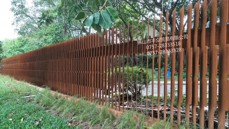 丰众耐候钢 深圳锈耐候钢花园护栏 锈耐候钢背景墙 耐候钢板装饰