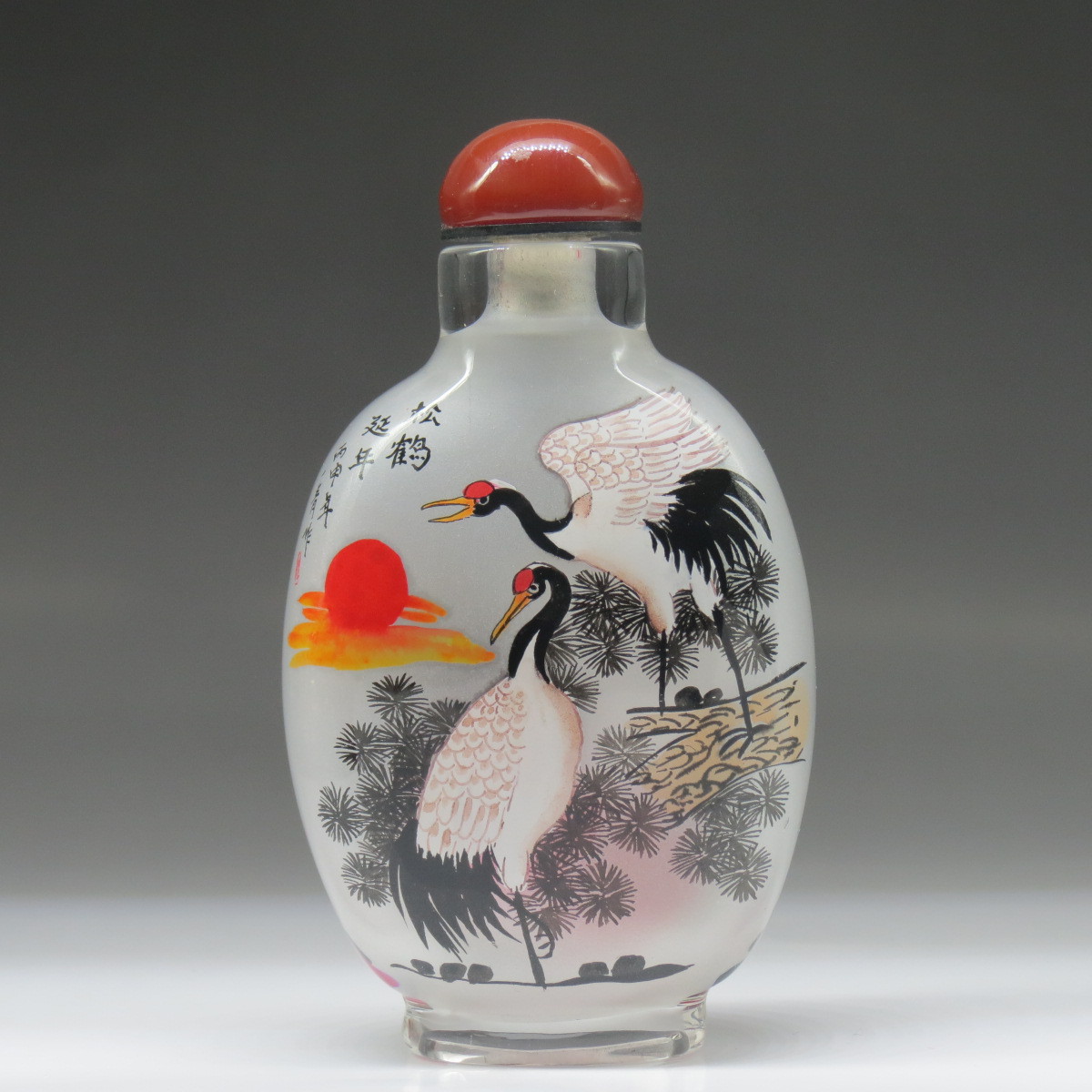 内画鼻烟壶熊猫竹多图赠中英文卡片特色手工艺品摆件套装礼品包邮