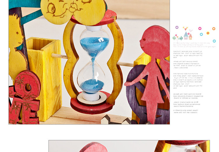 创意木质笔筒工艺品笔筒彩色沙漏笔筒学生朋友同学礼物教师节礼品