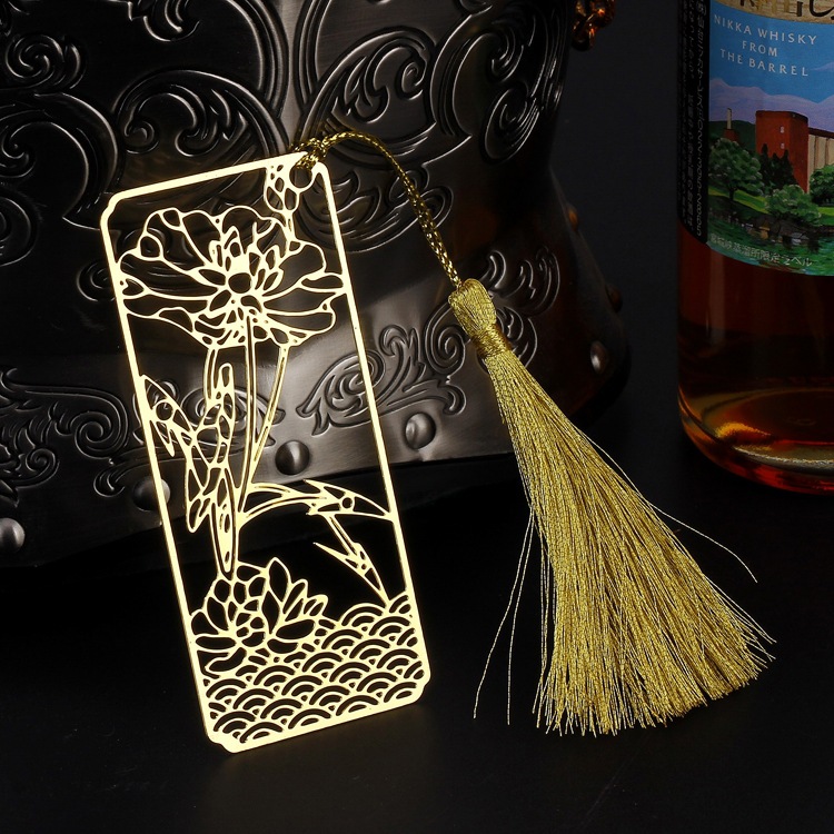 镂空书签金属腐蚀书签制作不锈钢拉丝书签腐蚀书签可来图制作logo