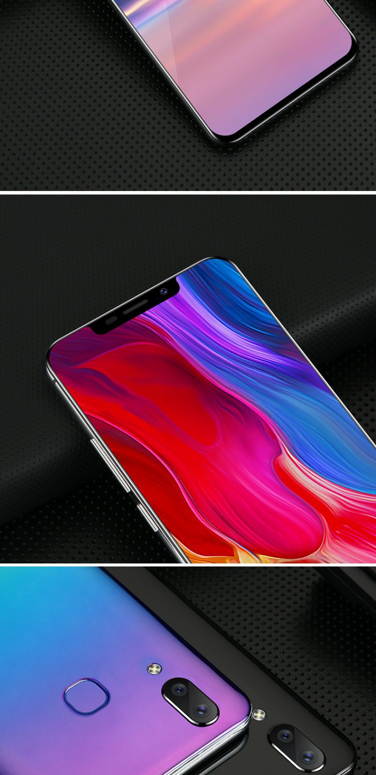 2018新款安卓智能全网通4g刘海屏超薄大屏全屏安卓智能手机8g运行