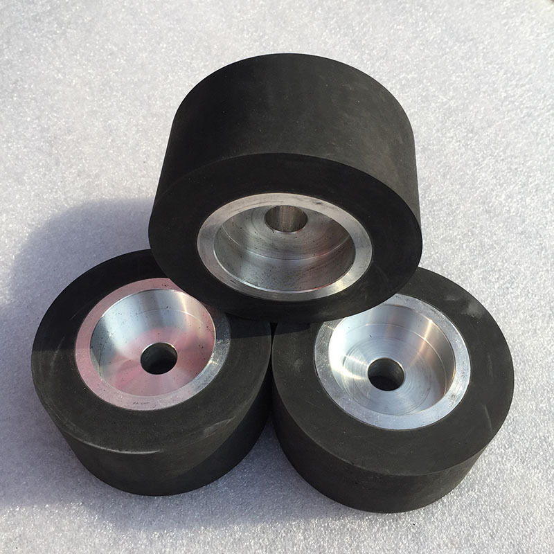 厂家直销150*50*16mm橡胶砂带轮65度55度45度砂带机抛光轮铝轮