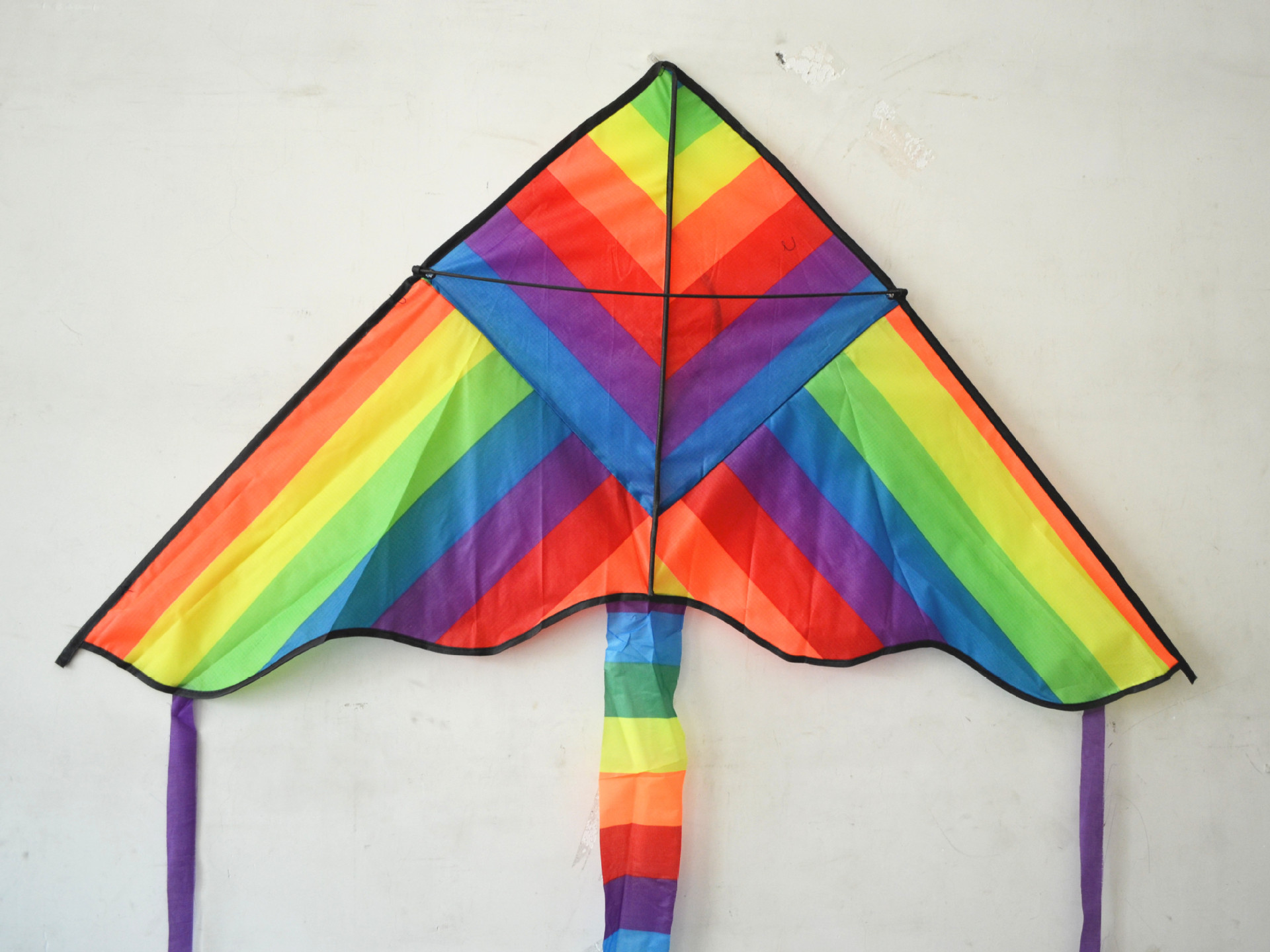 【小额批发】风筝玩具批发商 优质小彩条拼接风筝批发商