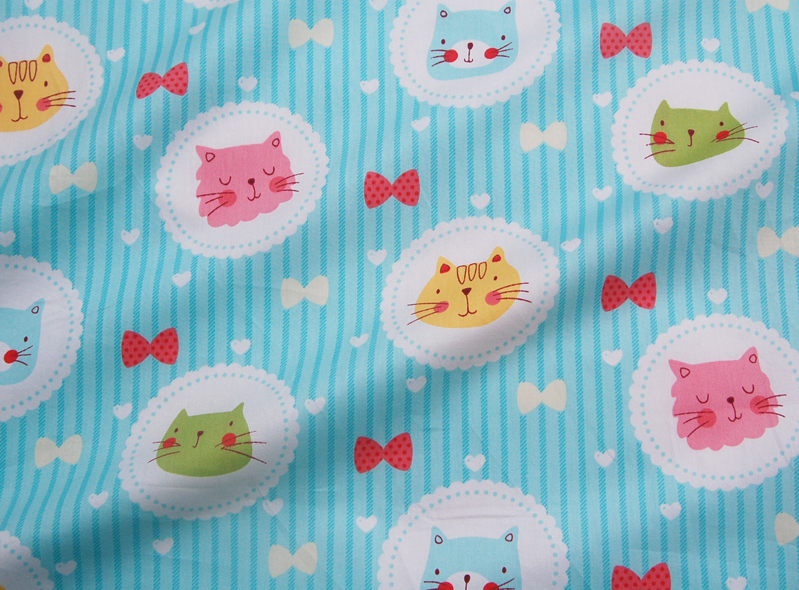 批发 全棉斜纹印花布 卡通纯棉斜纹全棉布料 幼儿园床品布料