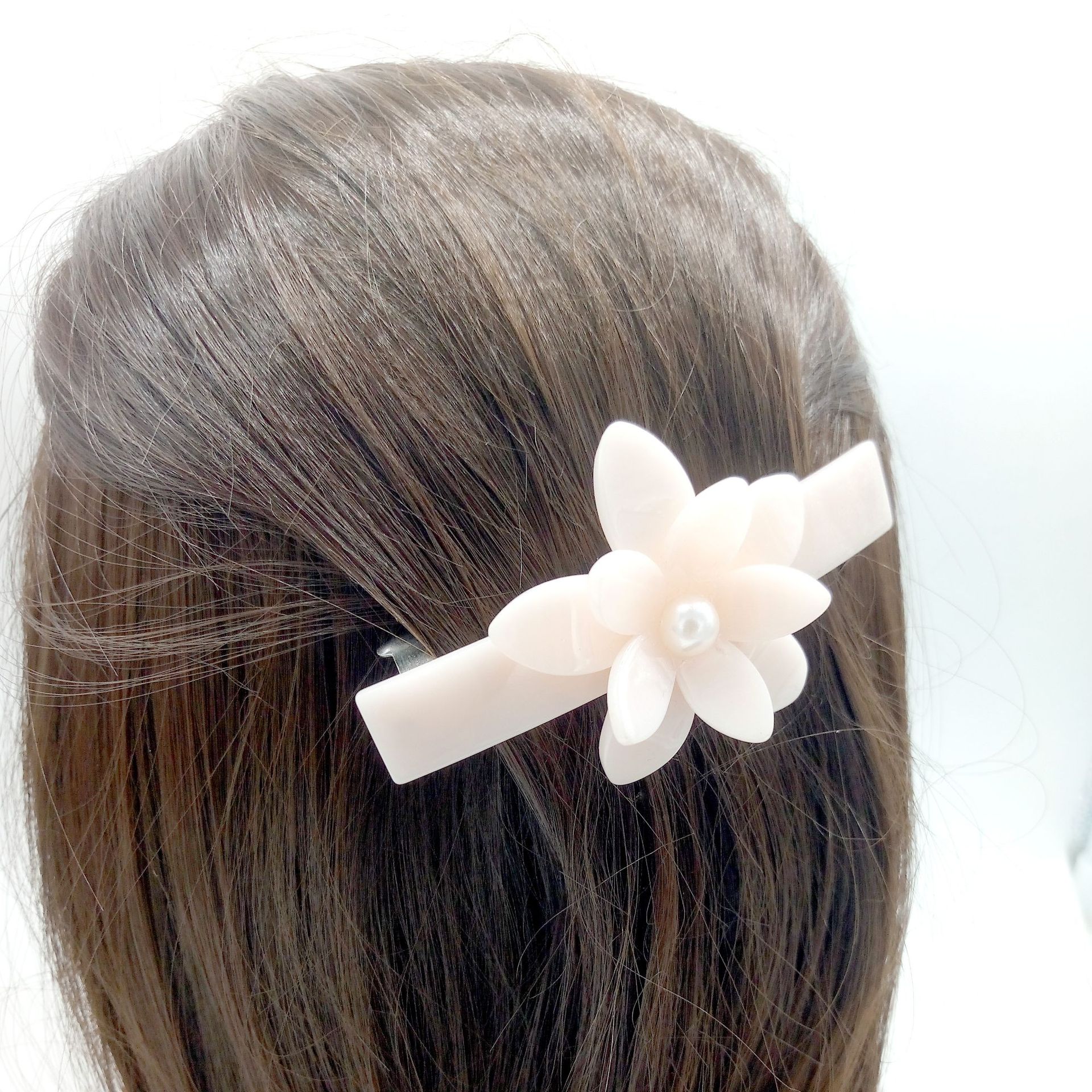 高档时尚花朵发夹 马尾夹 六色亚克力厂家直销 可以来样定制花型