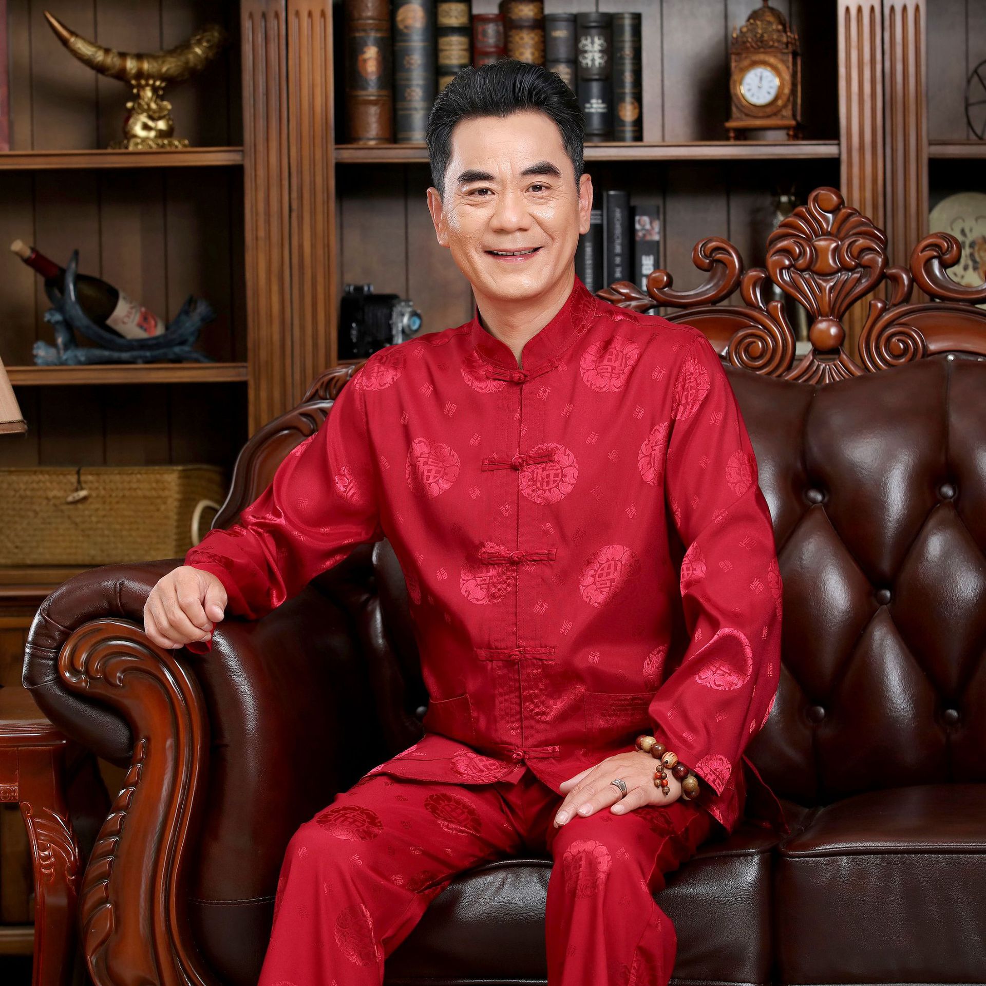 中式蚕丝夏季唐装 男士 唐装裤子长裤搭配唐多色居士服