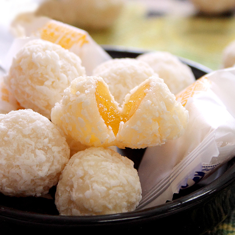 海南特产南国开心椰球100g原味椰圆椰子球椰蓉软糖果零食喜糖