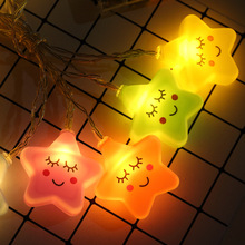 LED电池盒灯笑脸云朵五角星造型节日装饰彩灯 灯串生日聚会装饰灯