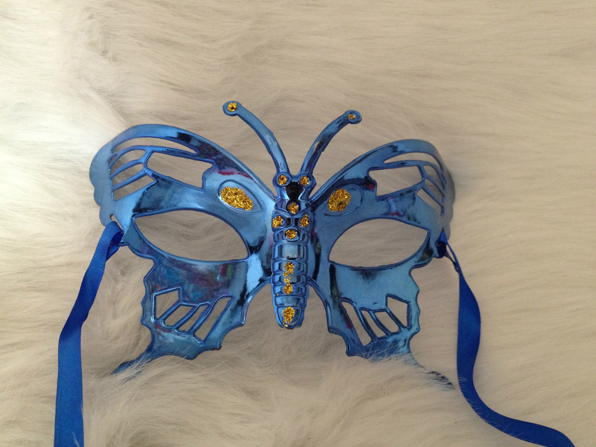 金粉小蝴蝶儿童女式化妆舞会面具派对聚会道具节庆气氛用品女面具