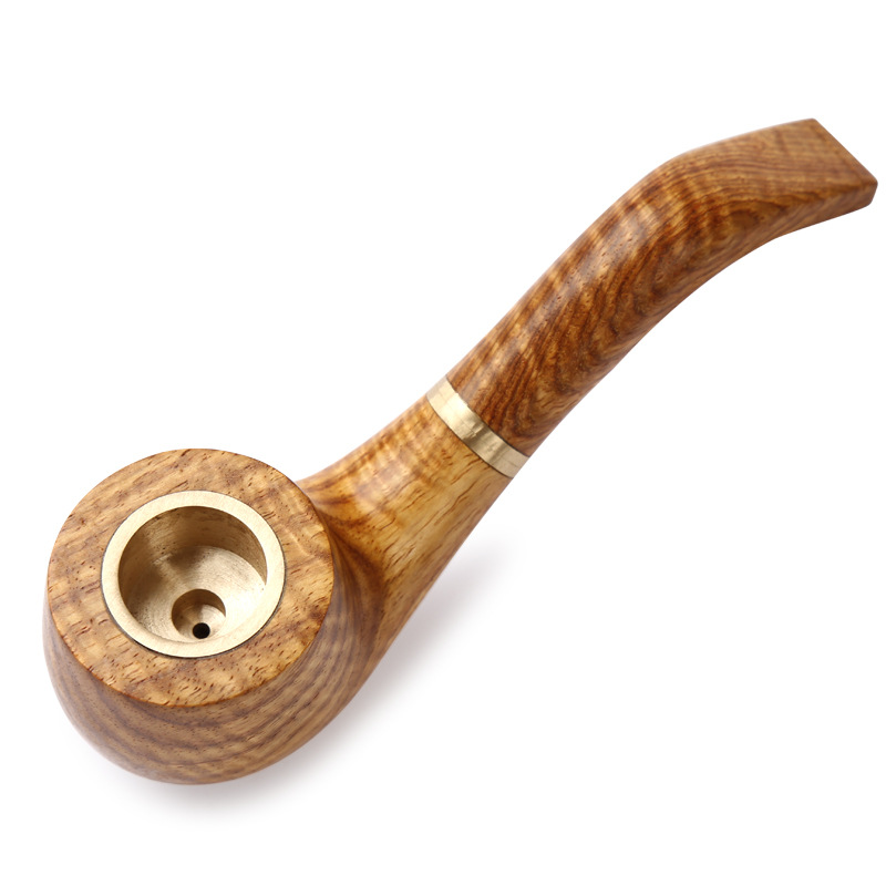 亚花梨烟斗木头全实木手工经典木纹老式两用过滤烟斗木质烟斗烟具