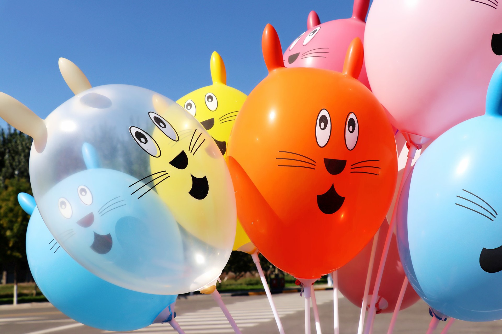 兔子气球异形儿童玩具加厚大兔首猫头气球动物米奇地毯微商曝款