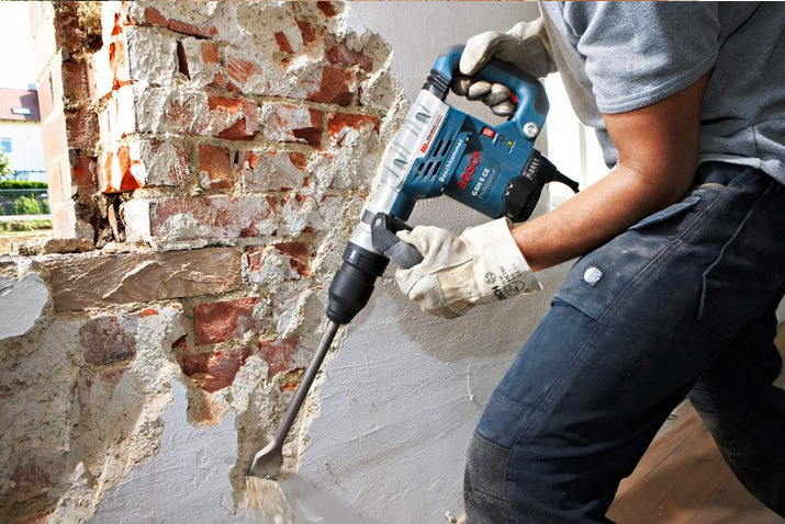 博世电稿gsh5 gsh5ce工业级混凝土凿削凿墙开槽大功率凿破机拆墙